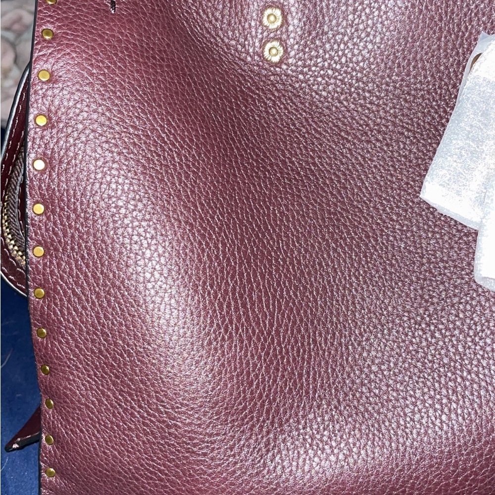 Coach Oxblood Gold Rivet Rogue NWT RARE - Picture 9 of 12